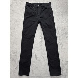 Levis 510 Jeans Mens Measured 32x33‎ Black Skinny Fit Stretch Denim Zip Fly